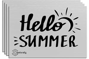 Creatorally 4 Hojas De Plástico ABS, Hoja Carteles Bricolaje 30x20 cm, Panel Grabable Para Carteles Personalizados, Pintura Artesanal De 1,3 mm De Grosor (Negro sobre Plata Cepillada Mate)