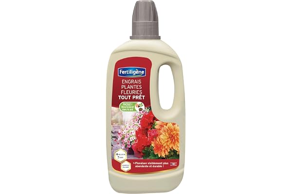Fertiligène FGRPAL1 - Engrais Liquide Plantes Fleuries Prêt à l'emploi 1 L - Plantes plus belles en 7 jours - Apporte une nourriture équilibrée - Formule à base de minéraux - Solution déjà toute prête