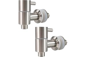 GERUI 2 distributori di bevande, rubinetto di ricambio in acciaio inox 304, rubinetto di ricambio per bevande fredde e calde, per botti di birra, vetro, fontana (16 mm)