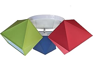‎FKL DESIGN HOME DECO FKL 299 300 G3 Children's Ceiling Light with Star Design, Metal, 230 V, Multi-Coloured