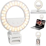 Selfie Ring Light, [1000mAh-Batteria A Lunga Durata]] Diyife Ring Light Telefono, 60 LED 360° Regolabile Clip Luce per Selfie