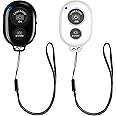 2 Pack Wireless Camera Remote Shutter,Selfie Clicker for Photos and Videos, Wireless Phone Camera Remote Control for iPhone/Android, Wrist Strap & battery Include