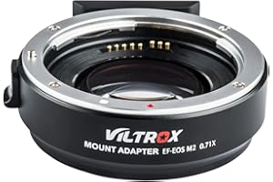 EBYPHAN EF-EOS M2 Autofokus Objektiv-Adapter 0.71x Speed-Booster für Canon EF-Objektiv zu Canon EOS-M (EF-M Mount) Kameras EOS M M2 M3 M5 M6 M10 M50 M100