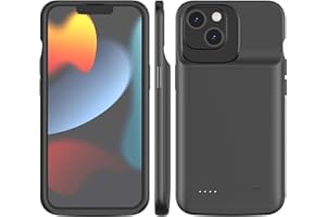 HiKiNS Akku Hülle für iPhone 13 Pro Max 4800mAh wiederaufladbarer erweiterter Akku Backup-Ladekoffer, Backup Power Bank Tragbarer Ladekoffer für iPhone 13 Pro Max