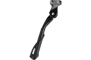 X AUTOHAUX Fit 20-22 Inch Bicycles Adjustable Bicycle Stand with Central 2 Holes Non-Slip Side Stand Kickstand Bicycle for Mountain Bike E-Bike Enter-to-center Distance 40mm