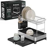 Prohane INOX MASTER KD400 | Genişletilebilir 2 Katlı Bulaşıklık | 304 Paslanmaz &Ccedil;elik | Su Tahliyeli Tezgah &Uuml;st&uuml; Kurutmalık