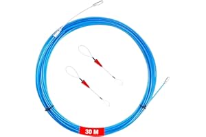 AGHOER Aide au tirage de câbles 30 m, fil de tirage en polyester φ 3,6 mm, adapté à la fibre optique, à la communication, à l'électricité domestique, au chantier de construction