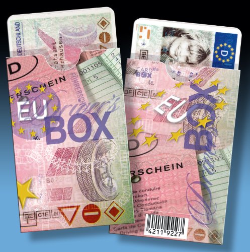 Führerscheinhüllen „cardbox“ /// Motiv: Führerschein / EU-BOX /// 3er SET /// Ausweishüllen / Kartenhüllen / Führerscheinhüllen / Hüllen für alle Karten im Scheckkartenformat - 3