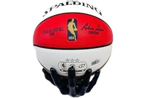 OMANA Wall Mounted Basketball Holder Rack Hand Stand Display Amercian Football Soccer Rugby Volleyball Universal Storage