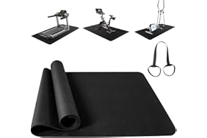 TONINT Treadmill Mat,Exercise Bike Trainer Mat, Exercise Equipment Mat,Elliptical Machine Mat,Protective Floor Mat for Under Stationary Bike, Spin Bike, Fitness Equipment (60 x 120 x 0.5(cm))