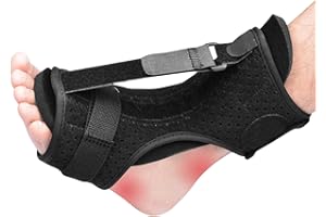 Lilbitty Plantarfasziitis-Nachtschiene, Plantarfasziitis-Entlastungsorthese, verstellbare Riemen, Plantarfasziitis-Tschiene, Fußheber, Linderung von Plantarfasziitis