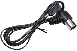 Pasyauer Am/FM Antennes FM Antenne Dipole Radio Stéréo Connecteur 75 Ohm Intérieur pour Récepteur Home Cinéma Antennes Am/FM