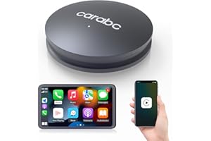 CARABC Bezprzewodowy adapter CarPlay do OEM CarPlay, Online Update Plug & Play 5 GHz WiFi, Apple Wireless CarPlay Dongle for Factory Wired CarPlay