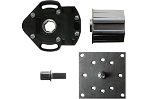 BOLIS CARLO SRL Kit Argano Q=8 per manovra ad asta per tapparelle,portata 35Kg rapporto 1:7 completo di inserto,piastra di aggancio e calotta in pvc