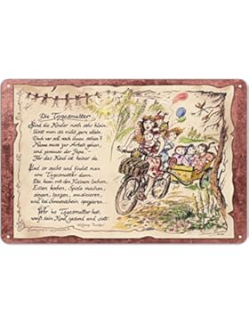 Geschenk Tagesmutter Kinderbetreuung Kinderkrippe Blechschild 30 x 20 cm