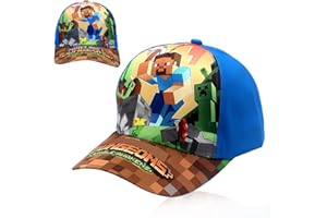 YCVBCY Miner Casquette de Baseball Ajustable, Cartoon Chapeau pour Enfant, Chapeau de Soleil pour Garçon, Casquette de Baseball Garcon Décontractée pour Les Sports d'Extérieur