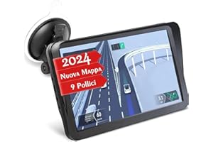 NAVRUF Navigatore Camion Camper 9 Pollici 2024 GPS Navigatore Satellitare Auto Autobus Taxi, Avviso Traffico Vocale, Limite di Velocità, Aggiornamenti gratuiti delle mappe a vita (9 inch)
