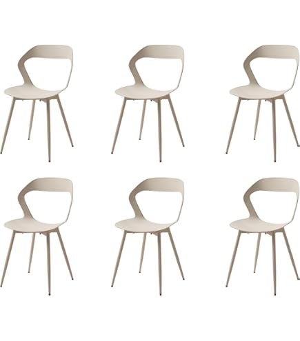 Set 6 Sedie YVONNE In Polipropilene - Impilabili, Resistenti UV, Moderne Per Interni Ed Esterni