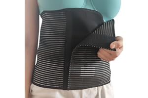 Gyoung fascia addominale lombare nera a strappo, guaina uomo donna contenitiva, panciera elastica post operatoria, contenimento ernia, pancera post parto, bustino