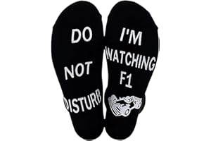 DILUSILK F1 Black Socks Set for Men - Formula 1 Gadgets and Funny Gifts for Birthday, Christmas, Secret Santa - Unusual Present for Dad Who Wants Nothing