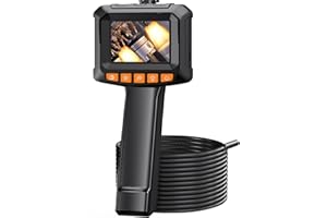 HOvicative Inspektionskamera, 2,4 Zoll (2,4 Zoll), 1080P HD digitales Borescope, industrielle Endoskop IP67, wasserdicht, mit 7,9 mm, Abwasserkamera mit 8 LED-Lichtern, 16,5 FT halbstarres Kabel