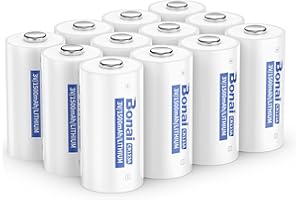 BONAI CR123A Batterie al Litio CR123 da 3V 1500mAh Non Ricaricabile Lunga durata con Auto-Scarica Bassa per Sensori Intelligenti, Torcia elettrica, Fotocamera, Giocattolo, Microfono (confezione da 12)