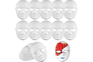 XIEXIESHER 5/10 Pz Máscara de Gato, Máscara de Zorro, DIY Pintado Mano Máscaras Blancas, Blanco Therian Máscara, Blanco Máscara Pintada a Mano, Máscara de Gato Para Halloween, Carnaval, Bailes de Máscaras