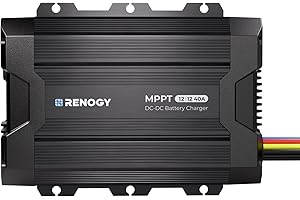 Renogy 40A DC-DC Battery Charger with MPPT Solar and Alternator Dual Power Input, for Flooded, Gel, AGM, and Lithium Battery