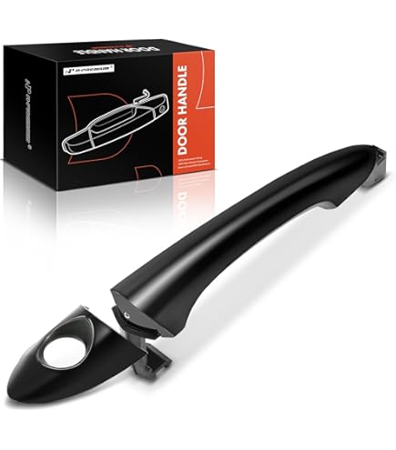 TRQ Front Passenger Side Exterior Door Handle - Compatible With 2012-2015 Honda Civic (Right Side, Black, With Smart Key) - View #7