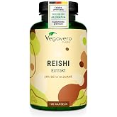 Reishi Pure Vegavero | Highest Dose: 13000 mg (10:1) | With 40% Polysaccharides &amp; 20% Beta-Glucans | Ganoderma Lucidum | No A