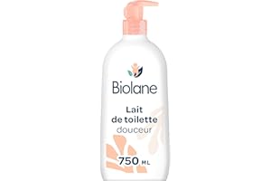 BIOLANE - Lait de toilette 750ml - Bébé - Nettoie Visage, Corps et Siège - Sans Rinçage - Doux et Apaisant - 99% d'origine naturelle - Fabriqué en France