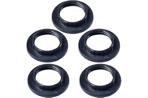 BAQI Anillo reductor de pantalla para soporte de lámpara E14, 5 piezas, accesorios de iluminación, color negro