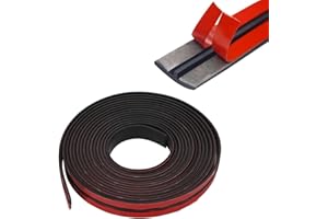 Inscrip Strisce di guarnizione per auto, per parabrezza, in gomma EPDM, a forma di T, per auto, camion, porte, finestre, 5 m x 19 mm