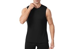 LORSPORTCH Camisetas sin Mangas para Gimnasio para Hombre, para Entrenamiento, Correr, Entrenamiento Muscular atlético, Culturismo