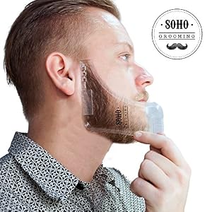 Beard Shaping Tool (Clear) w/ BONUS Beard Shaping Guide - Premium packaging! Shape your beard to perfection - Perfect… - Image 7