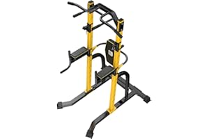 HAKENO Power Tower Dip Station Klimmzugstange für Krafttrainingsgeräte für das Heim-Fitnessstudio in der Größe verstellbar. Ladekapazität bis zu 300KG