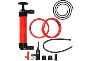 DYOUen Siphon Hand Pump Water Suction Fuel Petrol Pump Hoses Set Portable Air Pump Horn Liquids Transfer Pumps For Petrol, Oil, Air And Other Fluids
