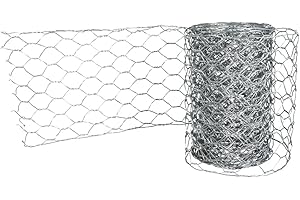 Rayher Wire Mesh for DIY Crafts and Floristry, Chicken Wire for Crafting and Sculpting, Deco Mesh for Indoor and Outdoor Use, stainless, Length 1.22m, Width 21.5cm, 2410721