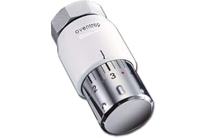 Oventrop 1012065 Termostat med Vätskesensor, Vit/Chrom