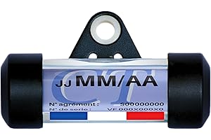 UGOZEN Porte Vignette Contrôle Technique Moto Tube, Accessoire pour Moto/Scooter/Quad