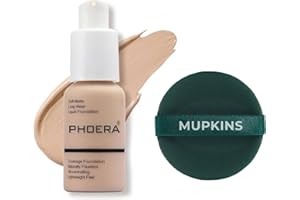 Mupkins Matte Foundation Full Coverage – 30ml Oil Control Flawless Face Foundation for Women & Girls, Makeup Accessories Mature Skin Long Lasting Full Coverage Concealer, Smooth Finish (102 NUDE)