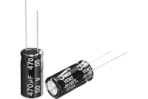 sourcing map 470uF 50V 10x20mm Electrolytic Capacitor, Radial Leads Aluminum Capacitors for TV, LCD Monitor, VCD, 15Pcs