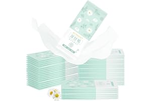 BYHSOEP 50 Stück Feuchte Waschlappen Einzeln Verpackt, Erfrischungstücher, Feuchtes Toilettenpapier Einzeln Verpackt, Feuchttücher Einzeln Verpackt, Kamille Hygienische Reinigungstücher