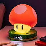 Paladone Sveglia digitale Super Mushroom con suono Power Up, prodotto Nintendo con licenza ufficiale