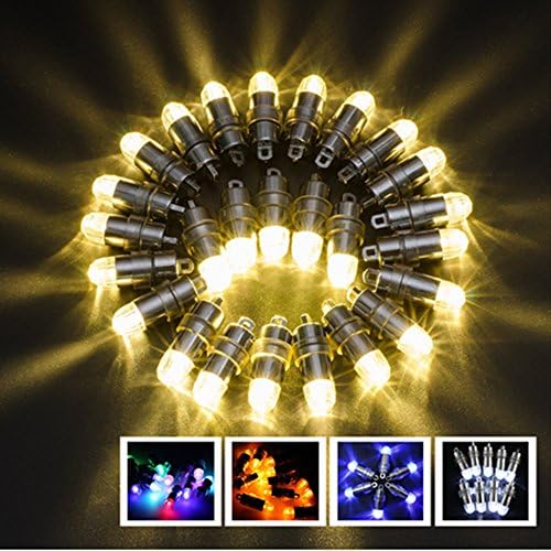 Mini Battery Operated LED Balloon Lights Non-Blinking Party Lights For Paper Lanterns Balloons LED Light, Paper Lanterns Balloons Floral Decoration LED Light, Wedding Party Decoration Light (5 Colour,60 Pcs)