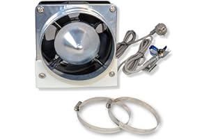 GOLDMAN SERVICE | Kit Evacuación de Humos para Calderas y Calentadores a Gas ACS | Ventilador Tiro Forzado con Deflector y Sensor de Seguridad | 19W 220V