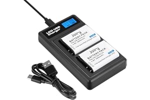 Joiry EN-EL23 Ersatz Akku (2er Pack) und LCD Dual Ladegerät für Nikon EN-EL23 und Nikon Coolpix B700, P600, P610, P610s, P900, P900s, S810c