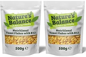 Nature's Balance Nutritional Yeast Flakes with Vitamin B12-1kg (2 x 500g)