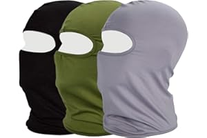 MAYOUTH Maschera Viso Estivo Passamontagna UV/Sole, Protezione Polvere Traspirante Ciclismo Sport Outdoor Full Face Mask Confezione da 3