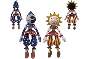RENMUQ Lot de 2 peluches Five Nights at Freddy's Sundrop et Moondrop 28 cm Security Breach Plushie FNAF Sister Location Poupée Décoration Collection